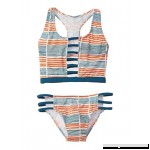 Azul Little Girls Orange Stripe Running Lines Sport 2 Pc Bikini Swimsuit 4-6 5 B07PK668CP